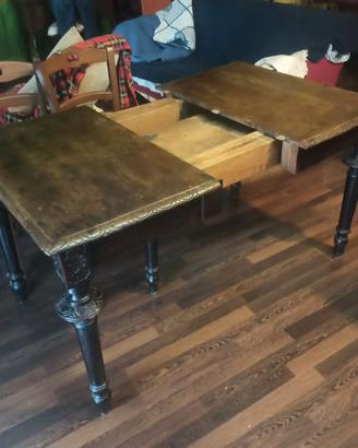 Segretarie mobile scendiletto e tavolo arte povera