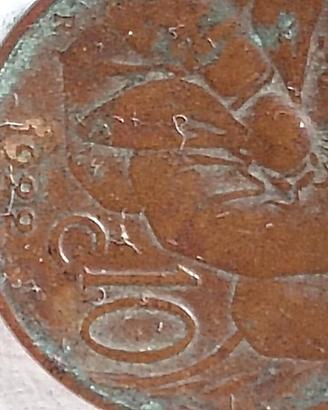moneta da 10 centesimi del 1922