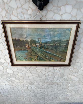 Quadro con cornice La passerelle d'Argenteuil