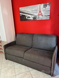 Divano letto 2 piazze grigie