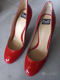 Decollette D&G vernice rossa