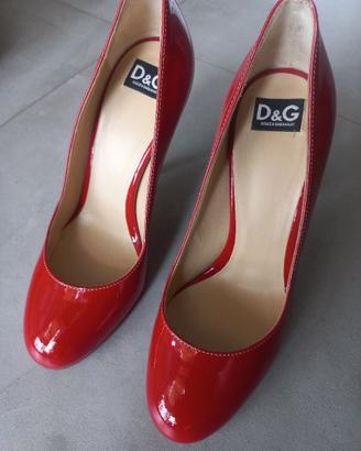 Decollette D&G vernice rossa