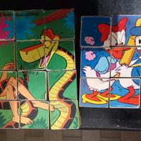 Puzzle cubi Walt Disney anni 80