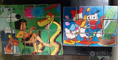 Puzzle cubi Walt Disney anni 80