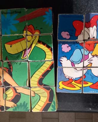 Puzzle cubi Walt Disney anni 80
