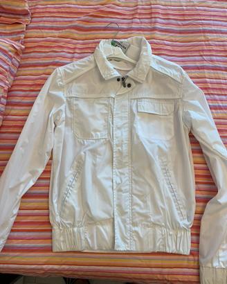 Giubbotto uomo antivento bianco - Cotton & Silk