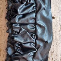 Bordo in pelle nera borsa o bag maxi