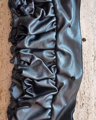 Bordo in pelle nera borsa o bag maxi