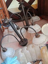 2 lampadari con 4 applique