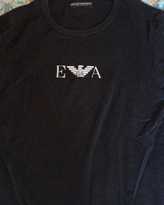 Emporio Armani Underwear T-Shirt Uomo Nera Logo EA