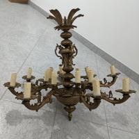 Lampadario in Ottone 16 Luci - StileAntico