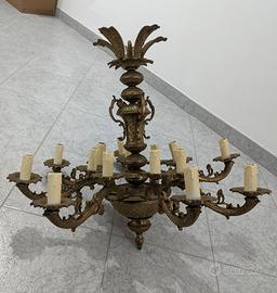 Lampadario in Ottone 16 Luci - StileAntico