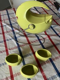 Teiera design + 3 tazze ceramica
