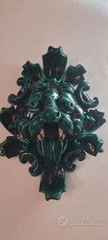 mascherone in maioluca terracotta smaltata  v