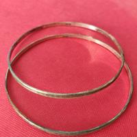 2 bracciali rigidi in argento