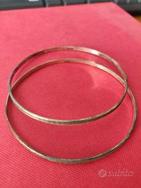 2 bracciali rigidi in argento