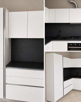 Cucina ad angolo completa di elettrodomestici
