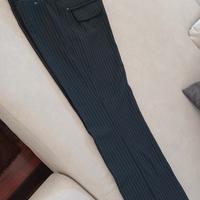 pantalone nero gessato