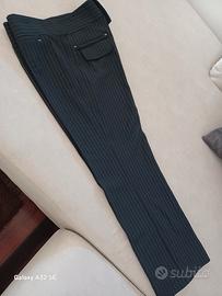 pantalone nero gessato