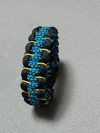 Braccialetto Paracord Nero Blu