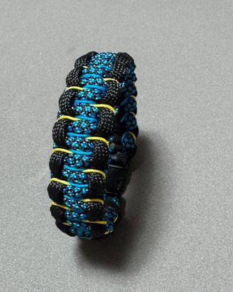 Braccialetto Paracord Nero Blu