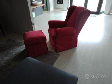 poltrona con pouf 