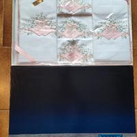 Lenzuola vintage ricamate a mano Bassetti 