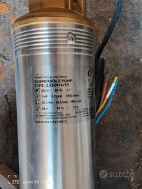 Pompa sommersa 1 hp nuova 