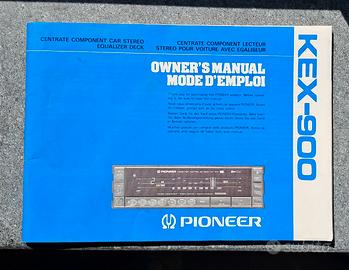Manuale Centrate Pioneer KEX-900 - vintage