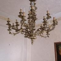 lampadario in bronzo