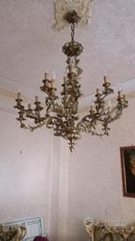 lampadario in bronzo