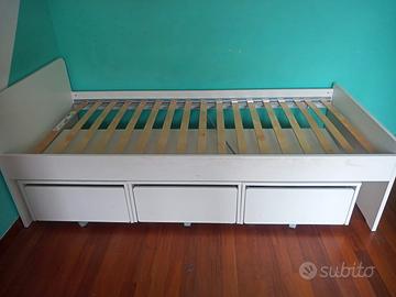 SLÄKT Struttura letto/letto/contenitore