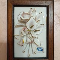 Vecchio quadro in ceramica marchiato Capodimonte