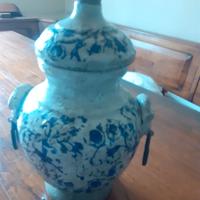 Set 4 pezzi  vaso da camino in ceramica siciliana