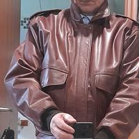 Meravigliosa giacca unisex vintage Pelle vera