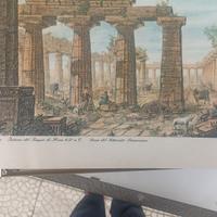 Stampa artistica “Paestum – Interno del Tempio di