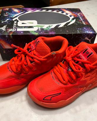 Scarpe Basket (ragazzo eu38) PUMA M.E.L.O MB01 red