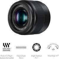 Panasonic Lumix 25mm F1.7 | H-H025E-K, nero