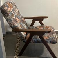 Coppia poltrone in legno reclinabili usate