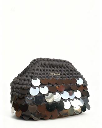 Pochette gioiello fatta a mano con paillettes arge