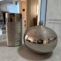 Set vasi decorativi argentati Maison du Monde