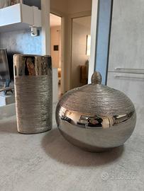 Set vasi decorativi argentati Maison du Monde