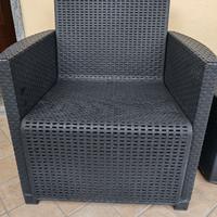 Set poltroncine e tavolino da giardino