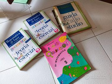 Lotto libri matematica scuola media + raccoglitore