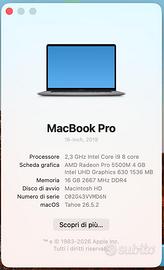 MacBook Pro 16 Space grey 1TB Intel I9