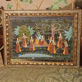 Quadro su tessuto - origine indiano.