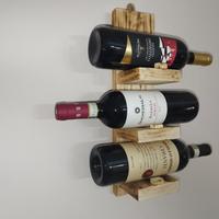 Portabottiglie in legno bruciato