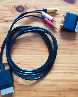 Cavo+adattatore originale Microsoft SCART/RCA Xbox