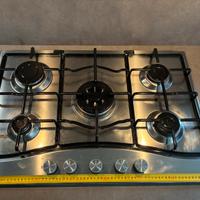 Piano cottura 5 fuochi Hotpoint Ariston inox