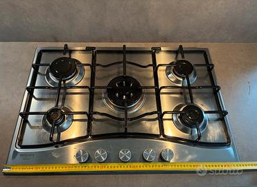 Piano cottura 5 fuochi Hotpoint Ariston inox